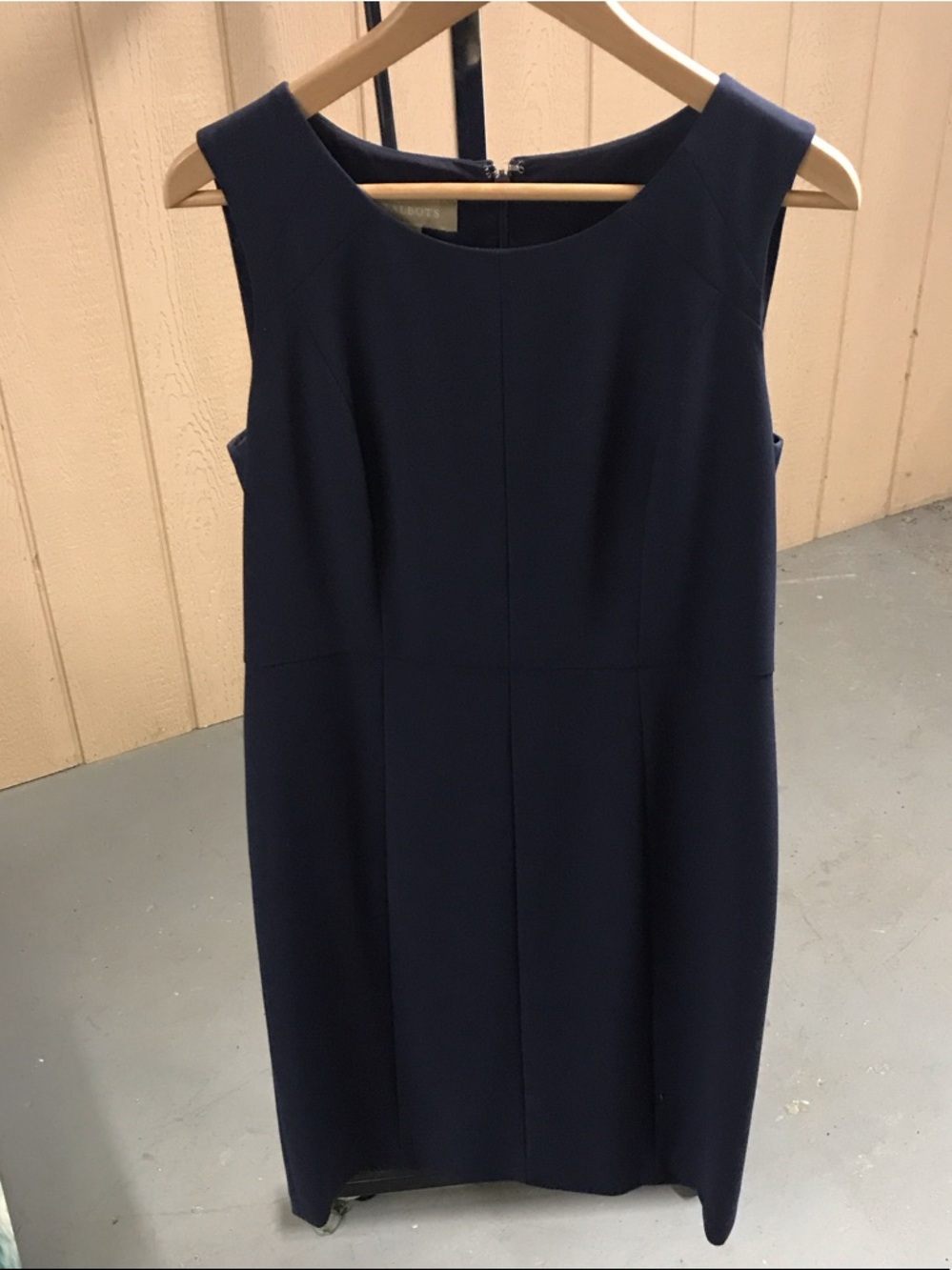 Talbots Navy Sleeveless Sheath Dress